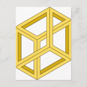 Optisk Illusion Omöjlig Illusion 3d-geometri Vykort