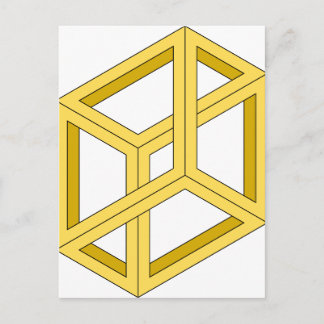 Optisk Illusion Omöjlig Illusion 3d-geometri Vykort