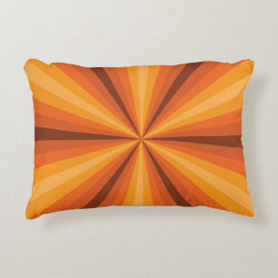 Optisk Illusion Orange Accentkudde Prydnadskudde