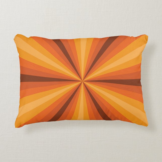 Optisk Illusion Orange Accentkudde Prydnadskudde (Framsidan)