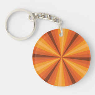 Optisk Illusion Orange Akryl Nyckelring