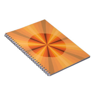 Optisk illusion Orange anteckningsbok Med Spiral