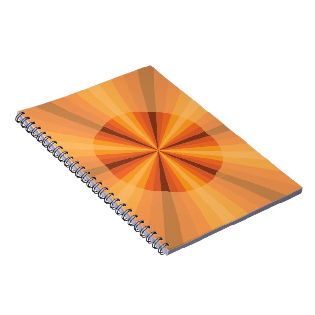 Optisk illusion Orange anteckningsbok Med Spiral (Högra Sidan)