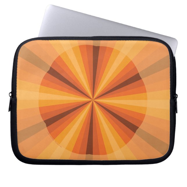 Optisk Illusion Orange bärbar dator Fodral (Framsidan)