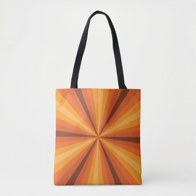 Optisk Illusion Orange Heltrycksväska Tygkasse (Framsida)