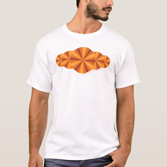 Optisk Illusion Orange Kvinnor i ljussken T-shirt (Framsida)