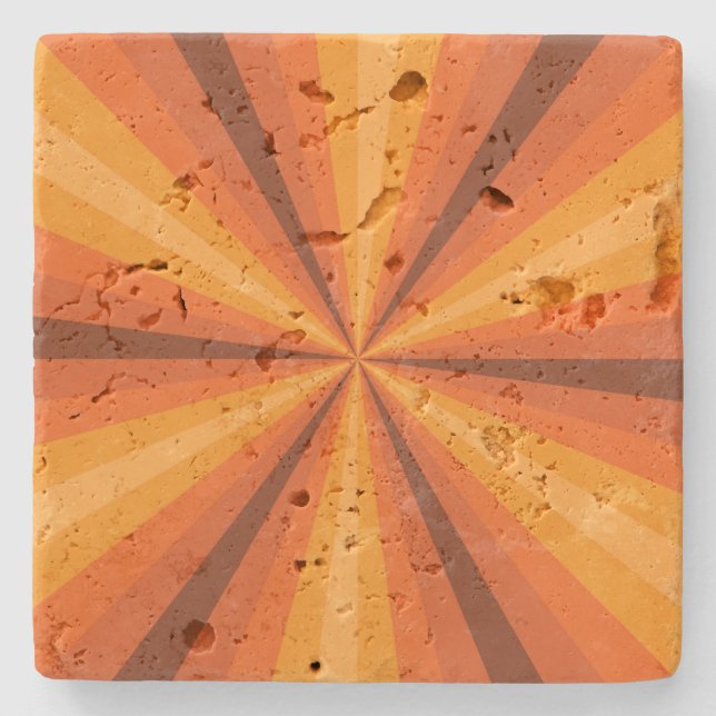 Optisk Illusion Orange Stenunderlägg (Framsidan)