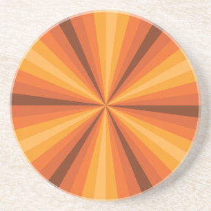Optisk Illusion Orange Underlägg Sandsten