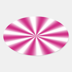 Optisk Illusion Ovalt Klistermärke