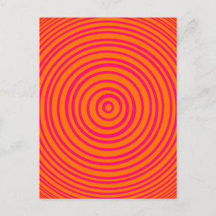 Optisk Illusion på Rosa Orange Vykort