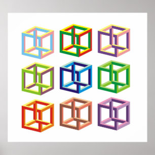 optisk illusion poster