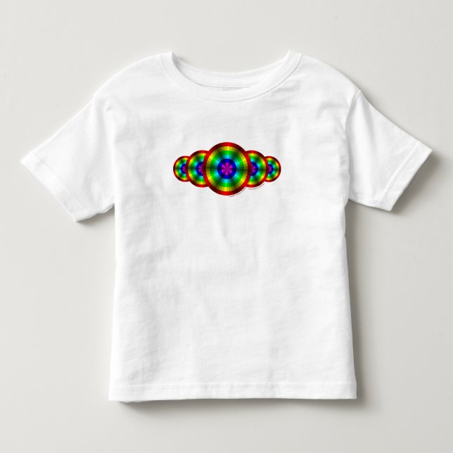 Optisk Illusion Rainbow Kids and Baby Light Shirt T-shirt (Framsida)