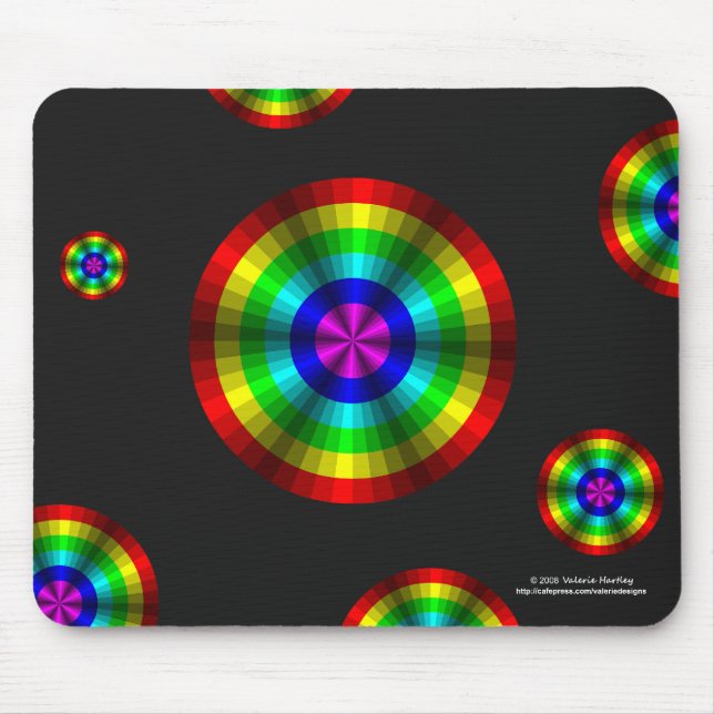 Optisk Illusion Rainbow Mousepad Musmatta (Framsidan)