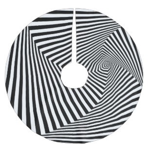 Optisk illusion: Randig geometrisk abstrakt. Julgransmatta Borstad Polyester