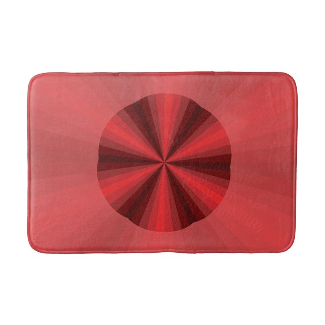Optisk Illusion Red Bath Mat Badrumsmatta (Framsidan)