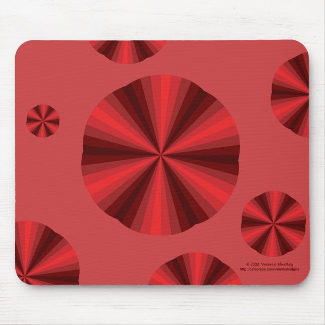 Optisk Illusion Red Mousepad Musmatta (Framsidan)