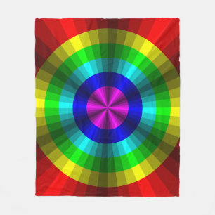 Optisk illusion Regnbåge Flufffilta Fleecefilt