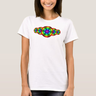 Optisk Illusion Regnbåge Kvinnors ljussken T-shirt