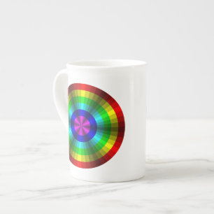Optisk illusion Regnbåge Specialmugg Benporslin Mugg