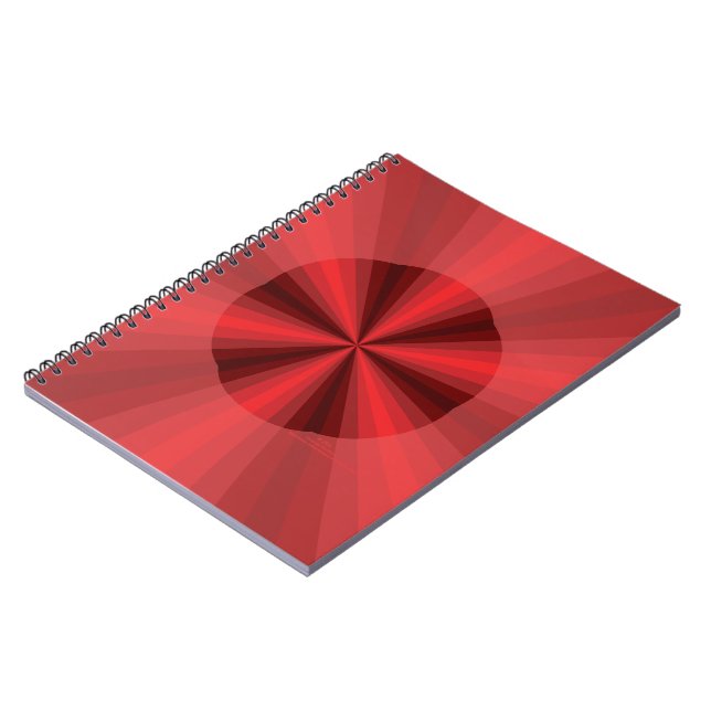 Optisk illusion Röd anteckningsbok Med Spiral (Vänstra Sidan)