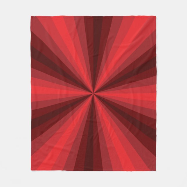 Optisk Illusion Röd Flanellfilt Fleecefilt (Framsidan)