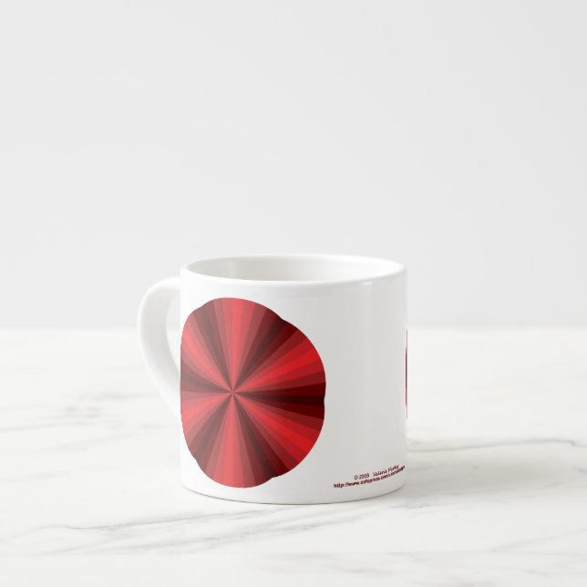 Optisk illusion Röd specialmugg Espressomugg (Framsida vänster)