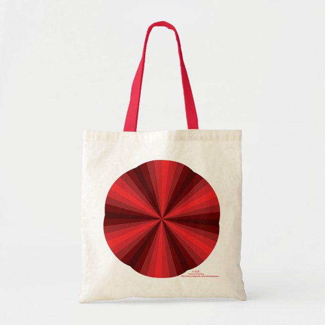 Optisk illusion Röd Totebag Tygkasse (Framsidan)