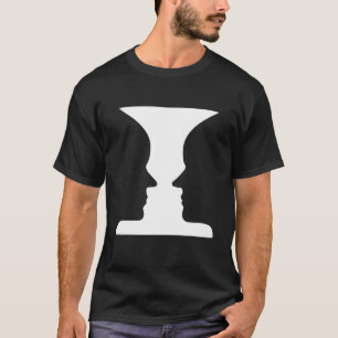 Optisk Illusion Science Abstrakt Ansikte Vas Novel T Shirt