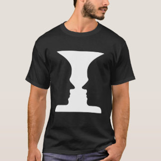 Optisk Illusion Science Abstrakt Ansikte Vas Novel T Shirt