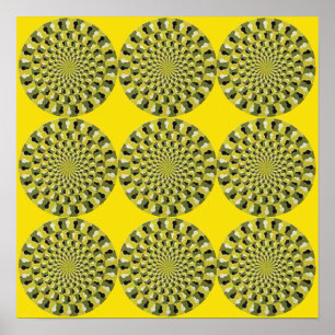 Optisk Illusion - Spinning Hjul Poster