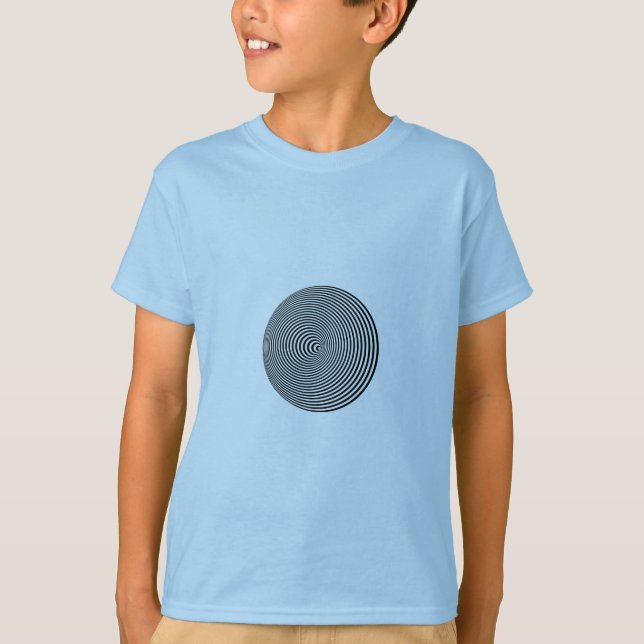 Optisk Illusion Spiral Tee Shirt (Framsida)