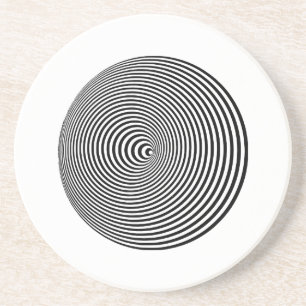 Optisk Illusion Spiral Underlägg Sandsten