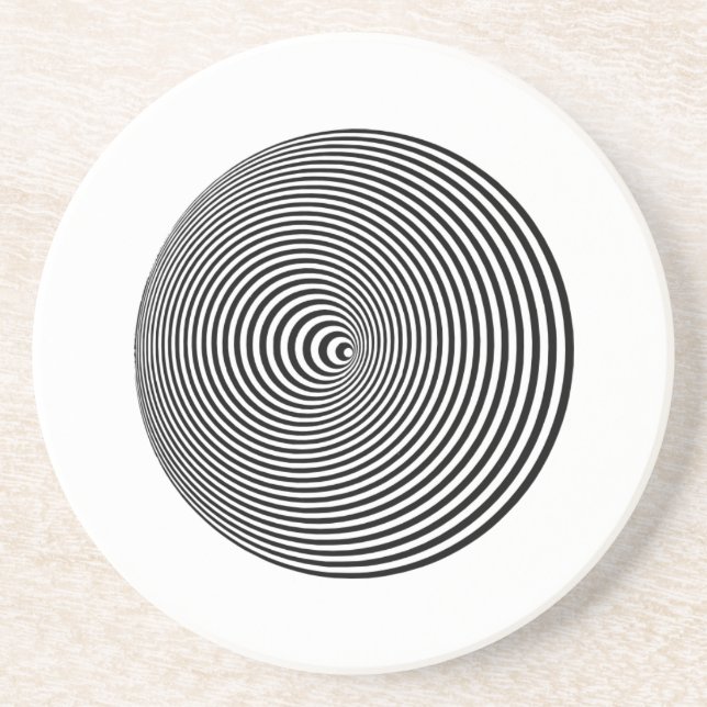 Optisk Illusion Spiral Underlägg Sandsten (Framsidan)