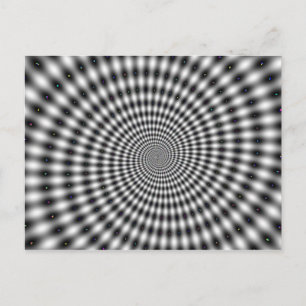 Optisk illusion spiral vykort