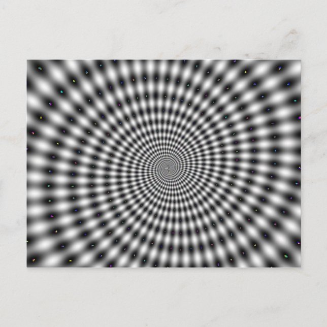 Optisk illusion spiral vykort (Framsida)