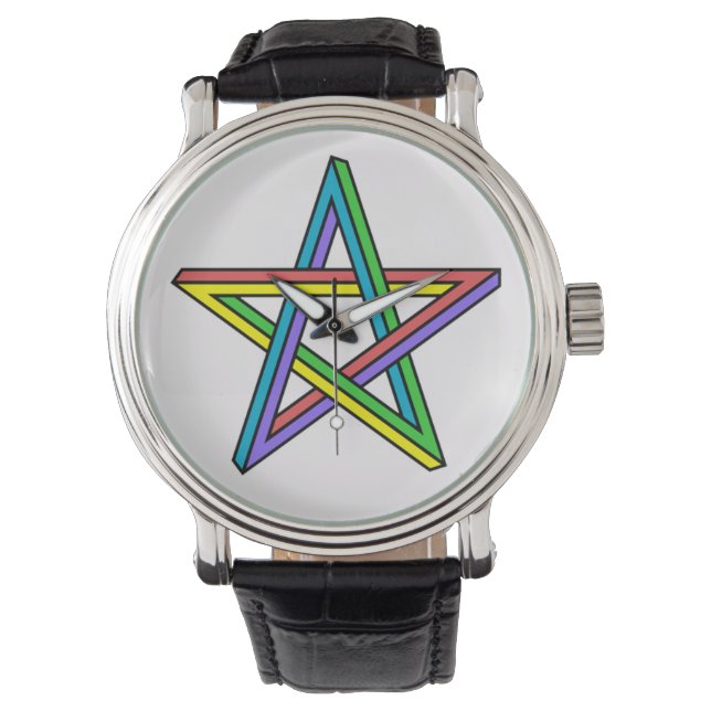 Optisk illusion stjärna armbandsur (Framsida)