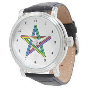 Optisk illusion Stjärnklocka Armbandsur