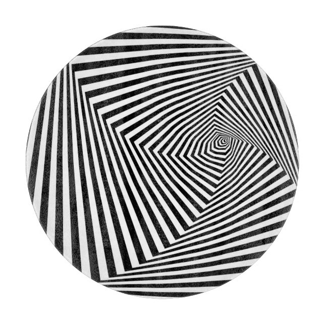 Optisk Illusion: Strimmad geometrisk Abstrakt. (Framsidan)