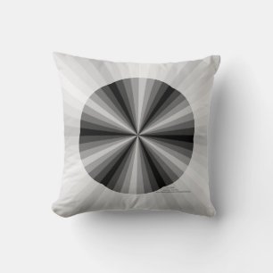 Optisk Illusion Svart Kudde