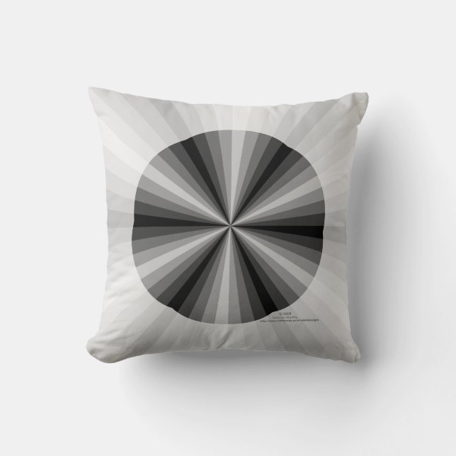 Optisk Illusion Svart Kudde (Framsida)