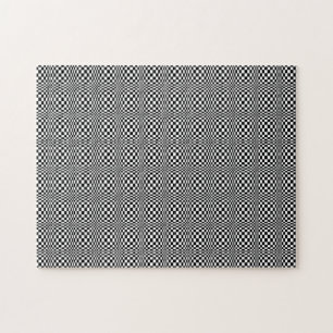 Optisk Illusion, svart och vit Pussel