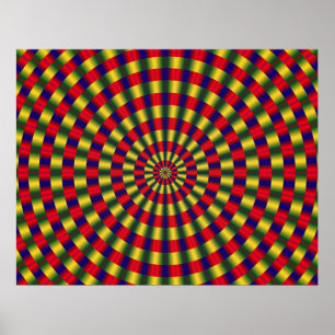 Optisk illusionaffisch för Fractal Poster