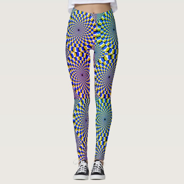 optisk illusiondamasker leggings (Framsida)