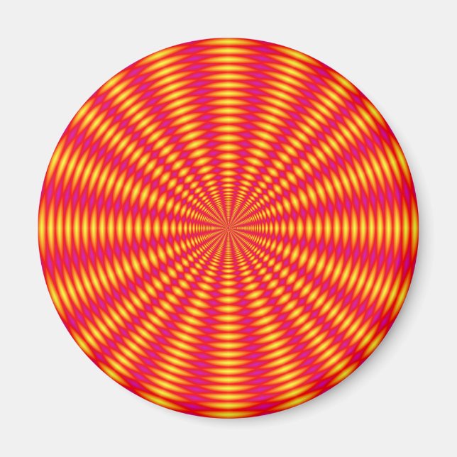 Optisk illusionsabstrakt design. magnet (Framsidan)