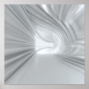 Optisk Illusionsbild med dynamisk uppåtgående tunn Poster