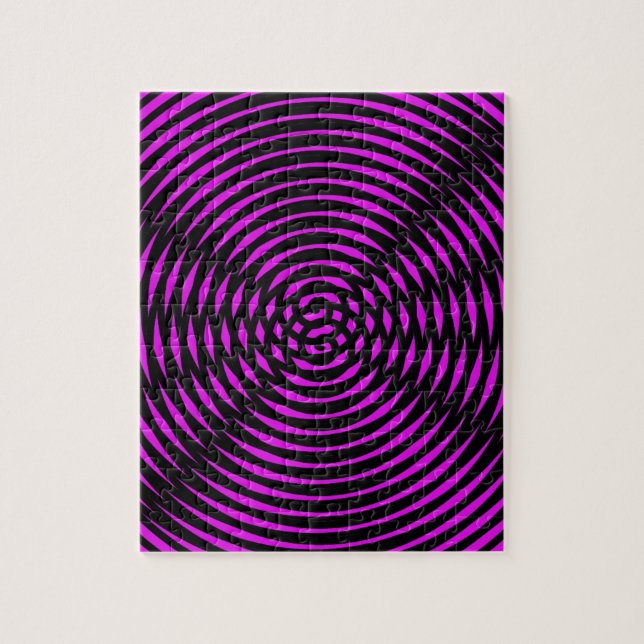 Optisk Illusionsfärgad nyare Rosa, svart ljus Pussel (Vertikal)