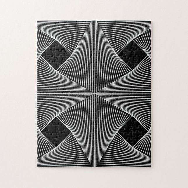 Optisk illusionsgrafik för vektor som blåser i mit pussel (Vertikal)