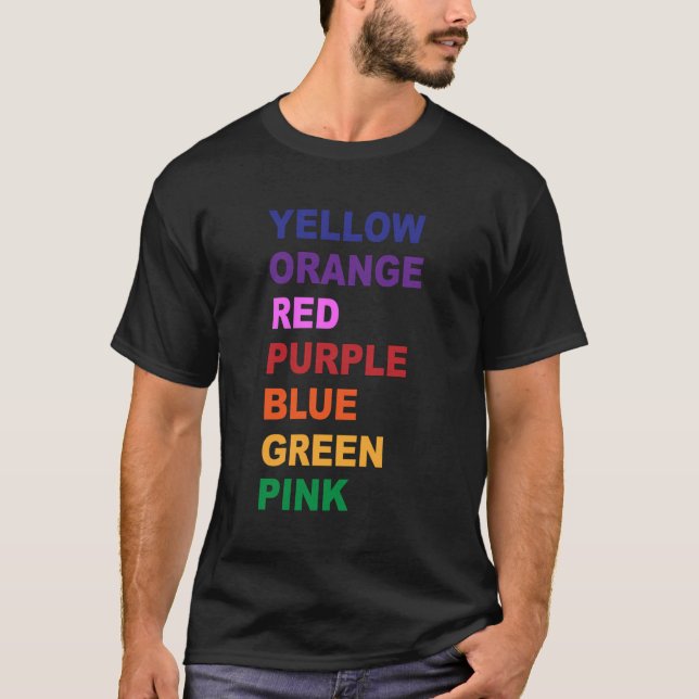 Optisk Illusionshierarki - Regnbågshierarki T Shirt (Framsida)