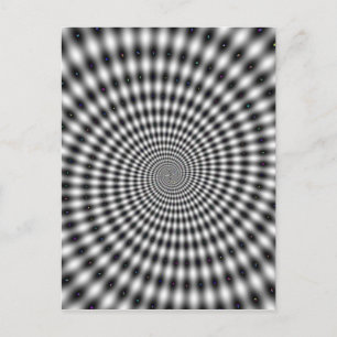Optisk illusionspiral vykort