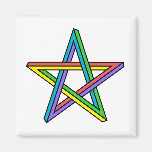Optisk illusionsstjärna magnet (Framsidan)